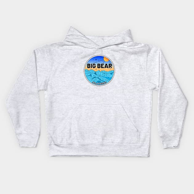 Big Bear Lake California Nevada Skiing Ski Kids Hoodie by DD2019